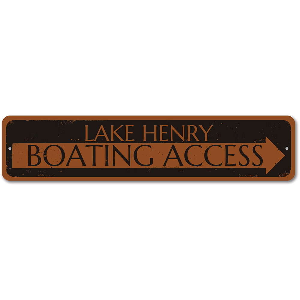 Boating Access Arrow Sign Aluminum Sign