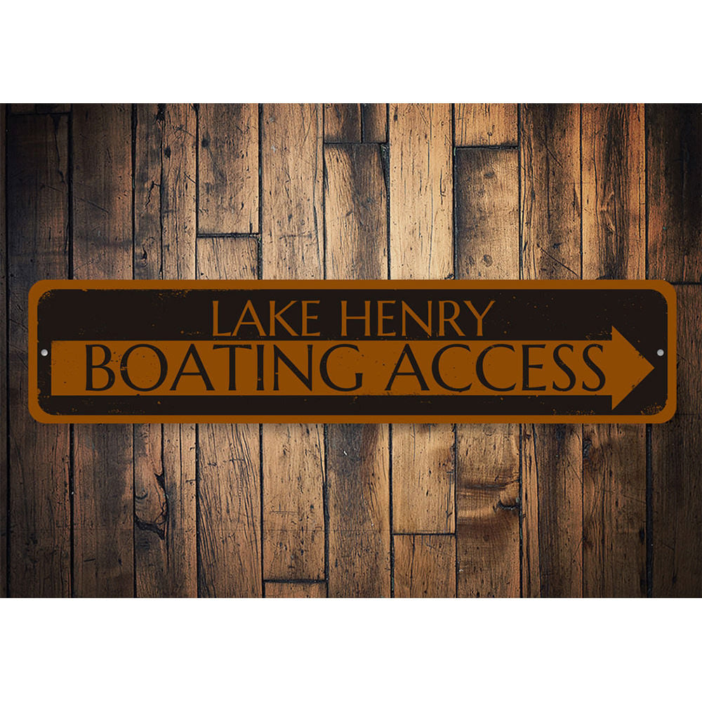 Boating Access Arrow Sign Aluminum Sign