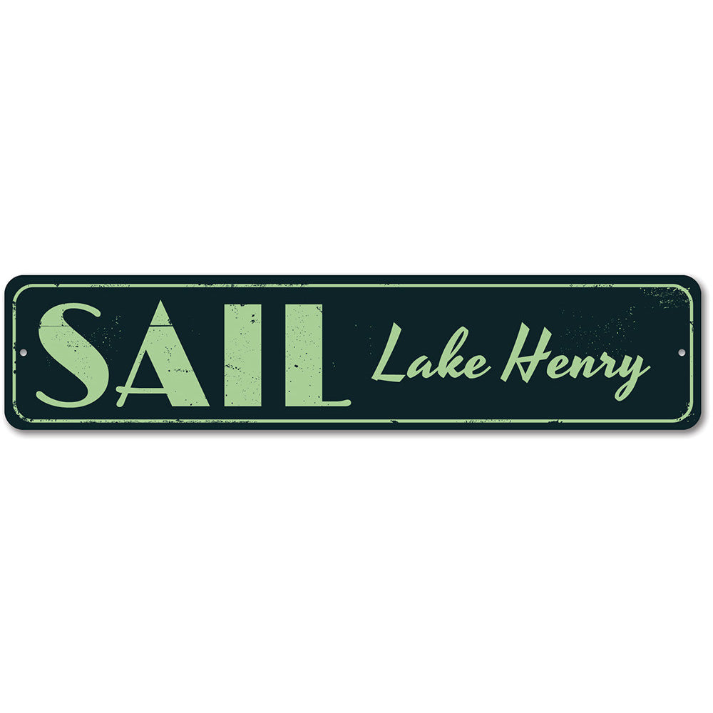 Sail Lake Name Sign Aluminum Sign