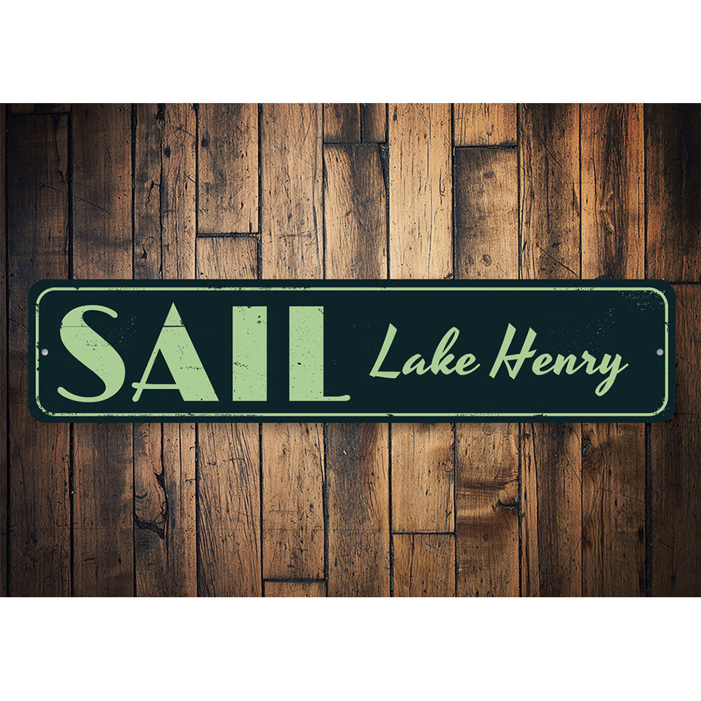 Sail Lake Name Sign Aluminum Sign