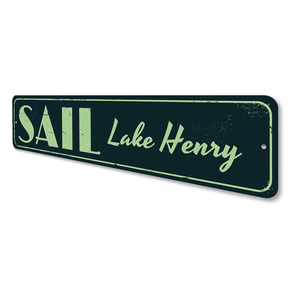 Sail Lake Name Sign Aluminum Sign