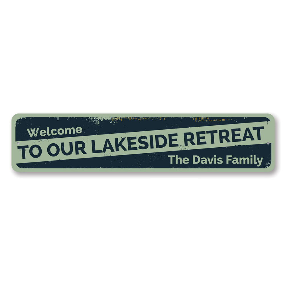 Lakeside Retreat Sign Aluminum Sign