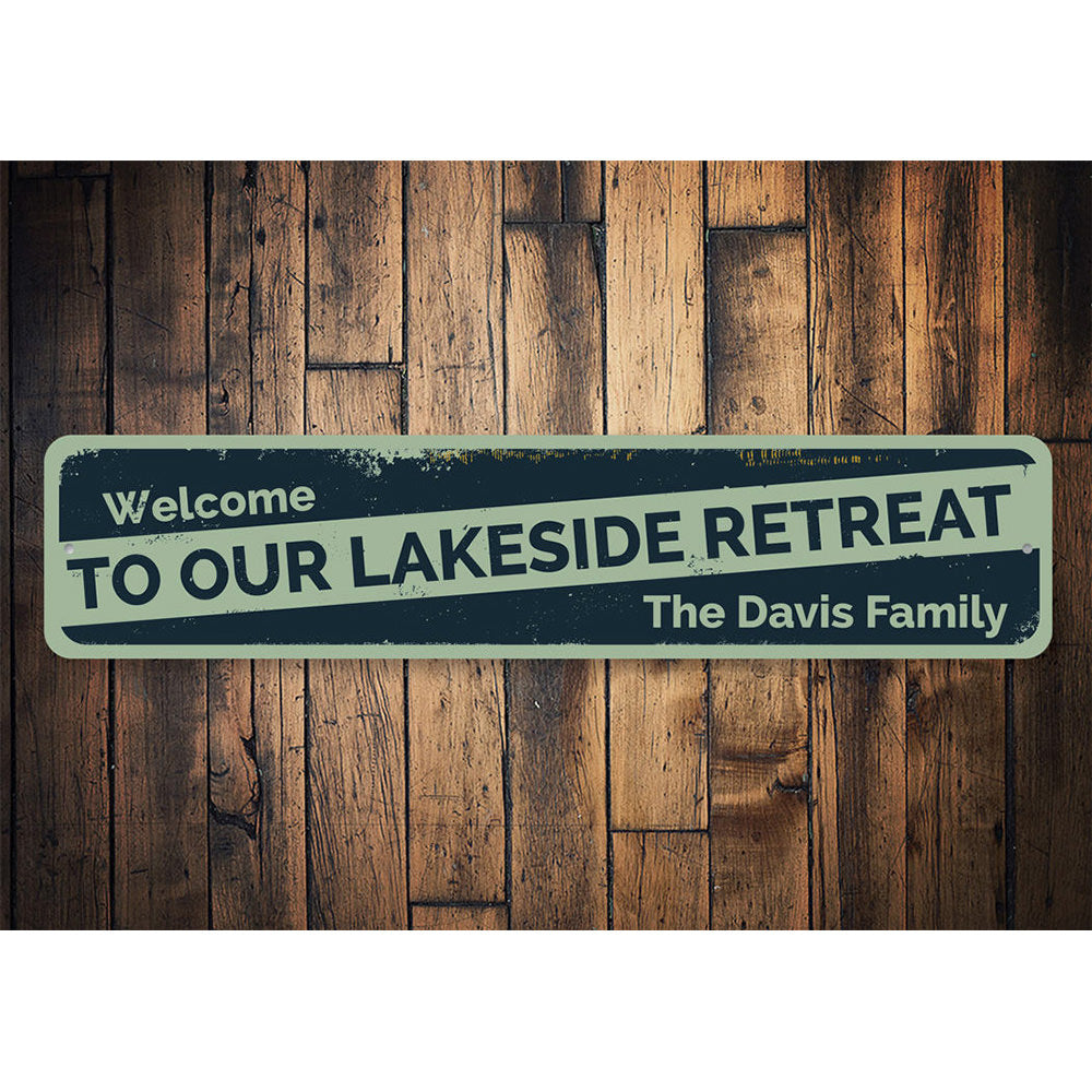 Lakeside Retreat Sign Aluminum Sign