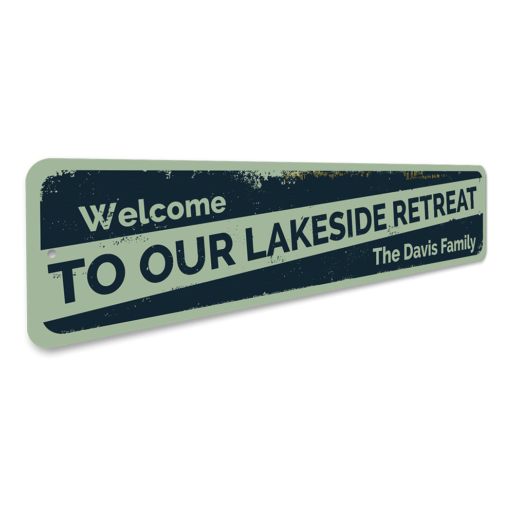 Lakeside Retreat Sign Aluminum Sign