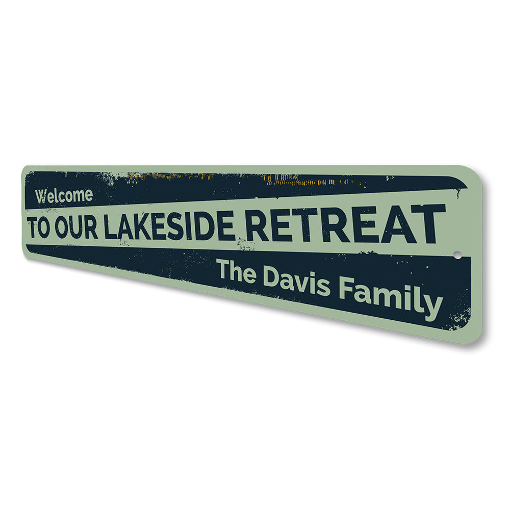 Lakeside Retreat Sign Aluminum Sign