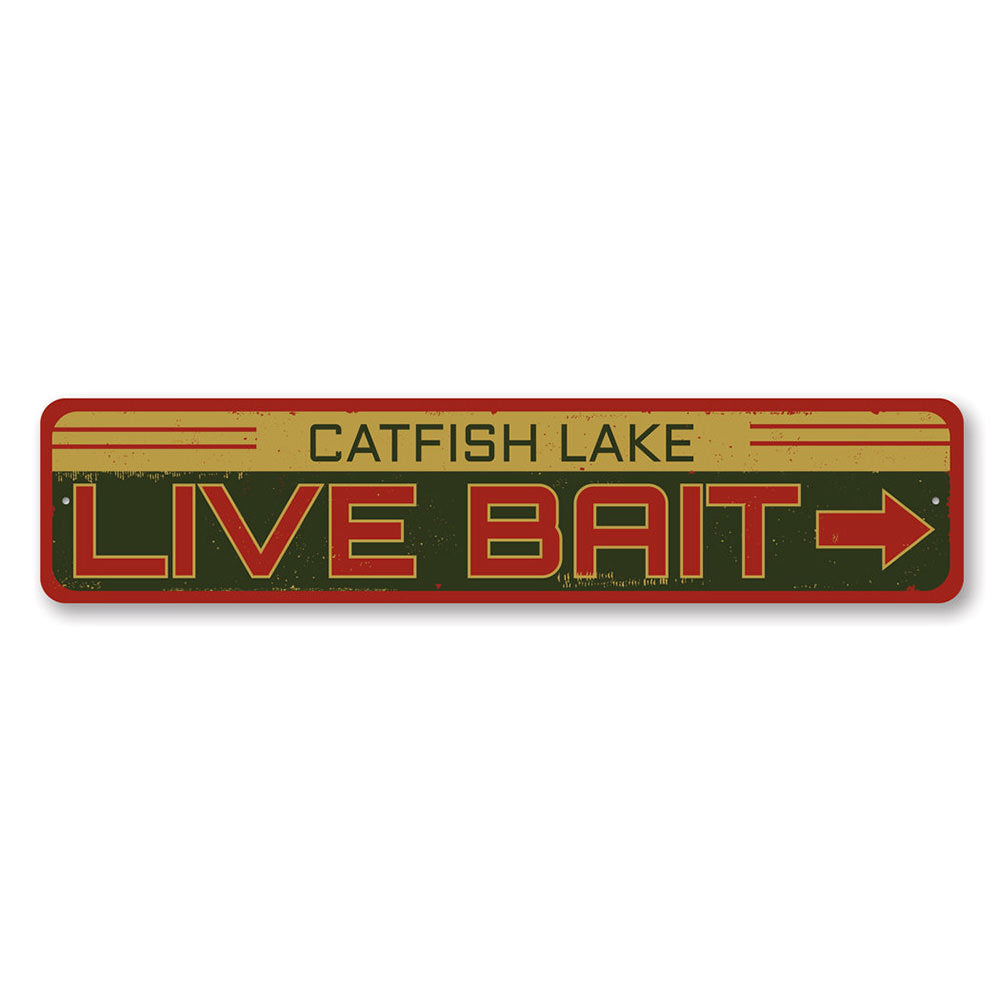 Live Bait Lake Sign Aluminum Sign