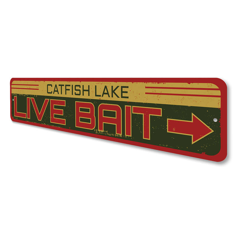 Live Bait Lake Sign Aluminum Sign