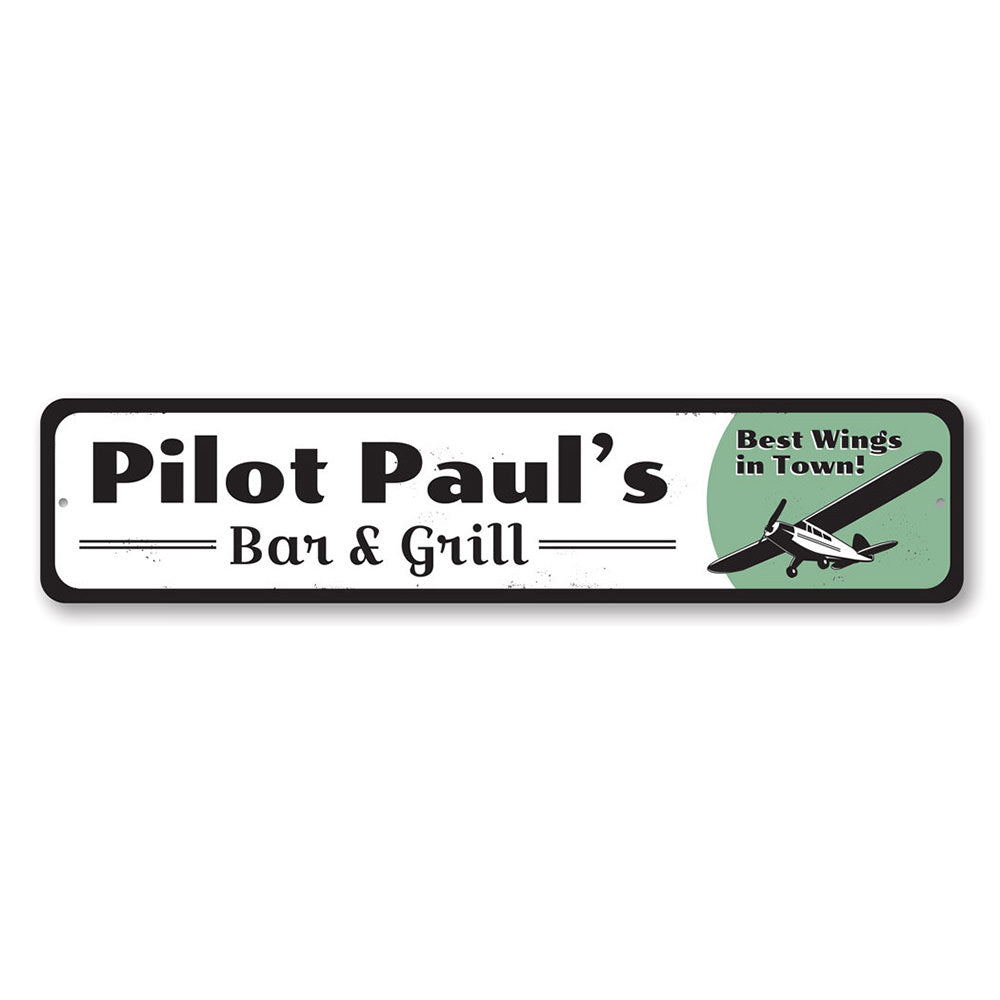 Pilot Bar & Grill Sign Aluminum Sign