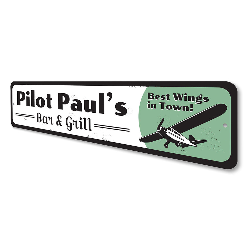 Pilot Bar & Grill Sign Aluminum Sign
