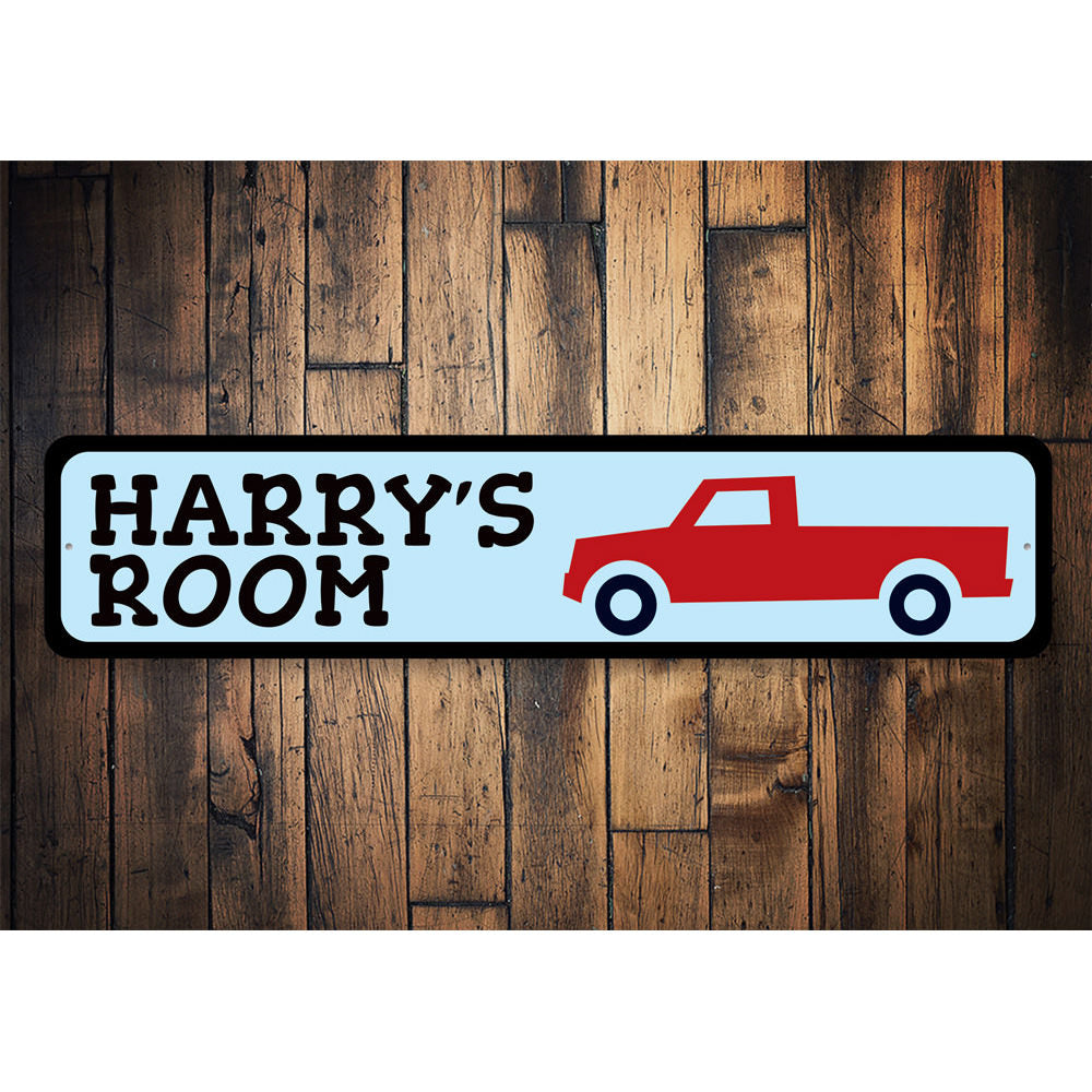 Kids Truck Sign Aluminum Sign