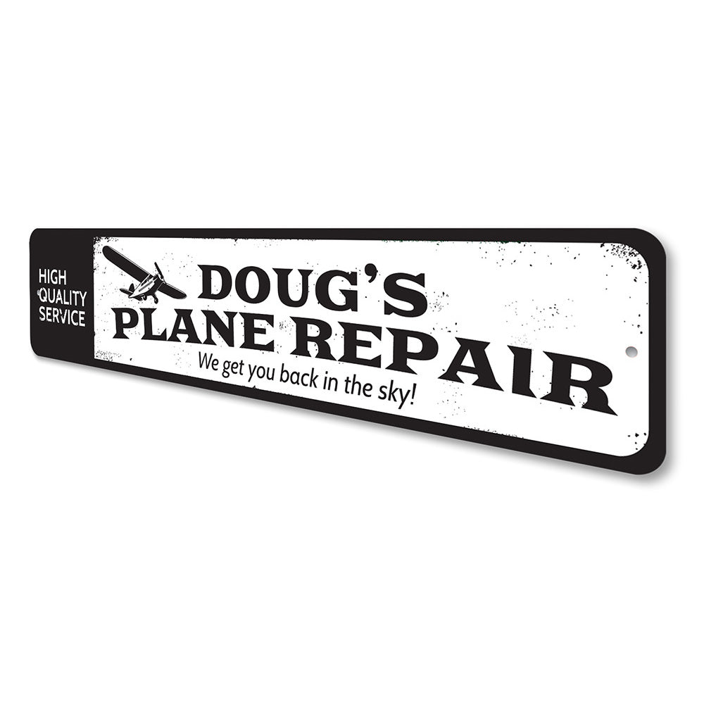 Plane Repair Sign Aluminum Sign