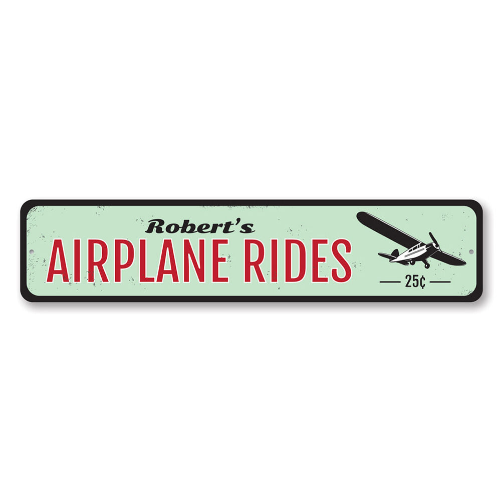 Airplane Rides Sign Aluminum Sign