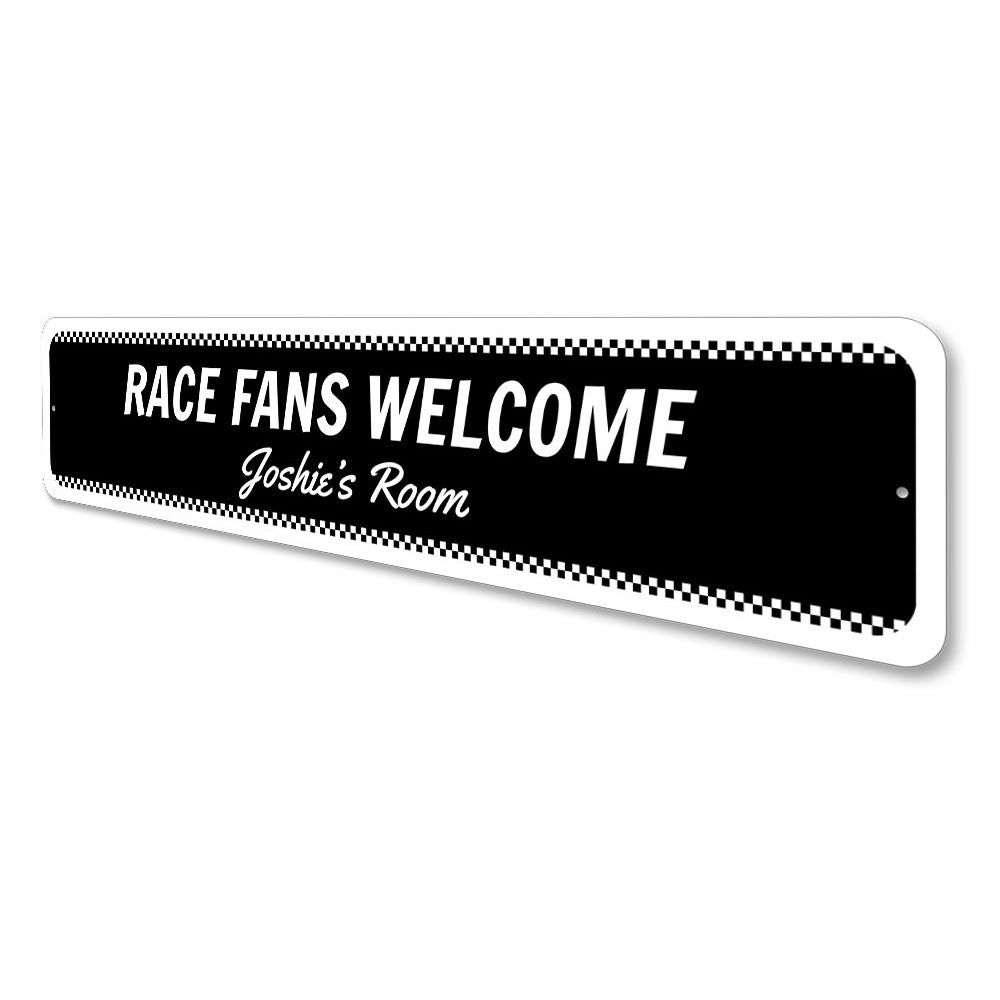 Welcome Race Fans Sign Aluminum Sign