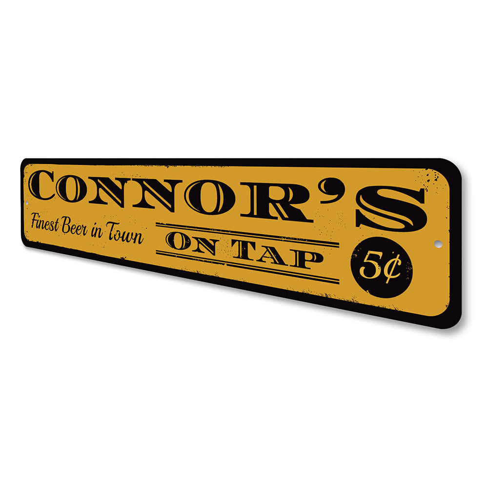 Beer On Tap Sign Aluminum Sign