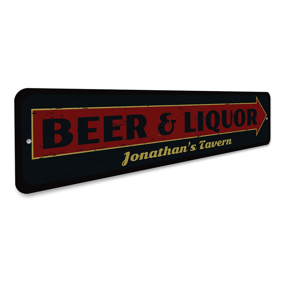 Beer & Liquor Sign Aluminum Sign