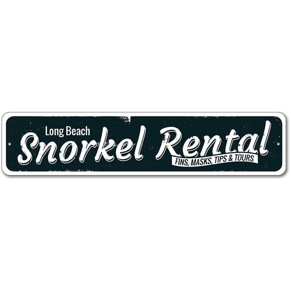 Snorkel Rental Sign Aluminum Sign