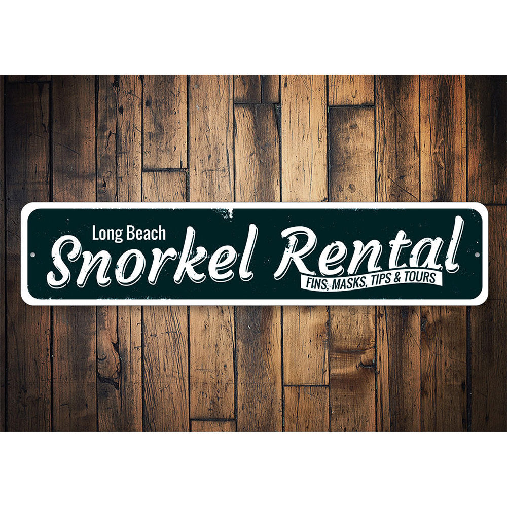 Snorkel Rental Sign Aluminum Sign