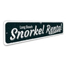 Snorkel Rental Sign Aluminum Sign