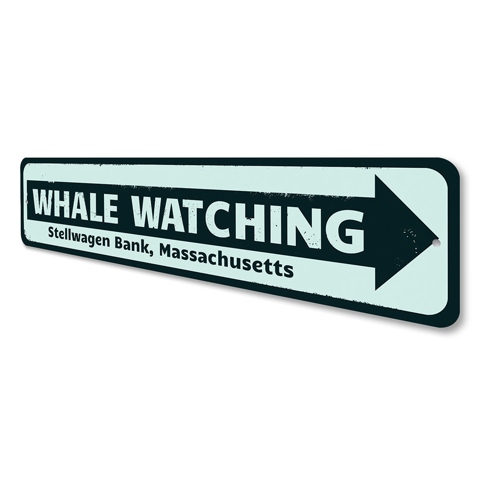 Whale Watching Location Sign Aluminum Sign