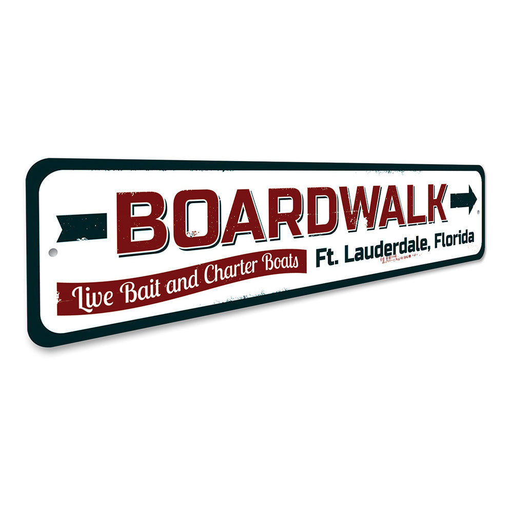 Boardwalk Arrow Sign Aluminum Sign