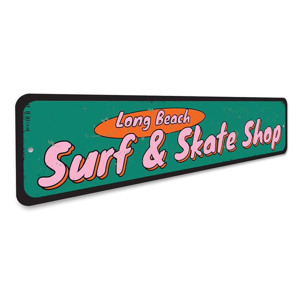 Surf and Skate Shop Sign Aluminum Sign