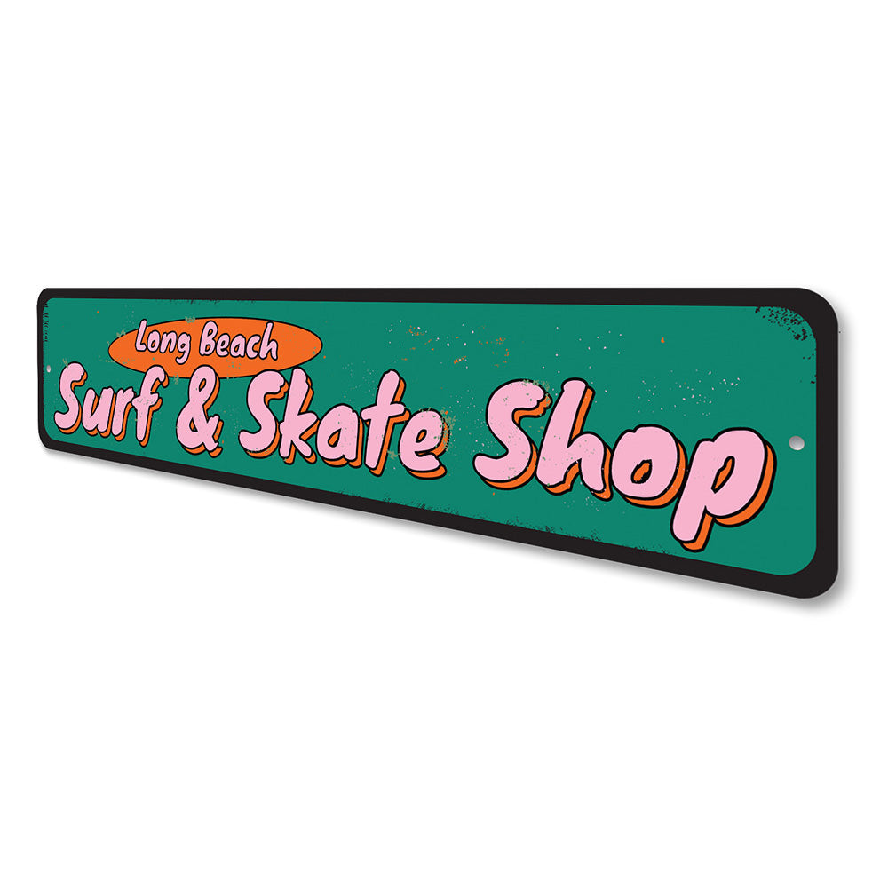 Surf and Skate Shop Sign Aluminum Sign