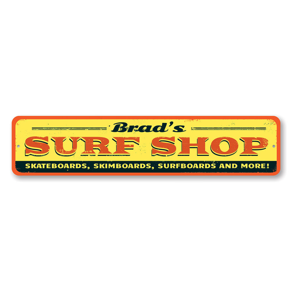 Surf Shop Sign Aluminum Sign