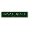Private Beach Location Sign Aluminum Sign