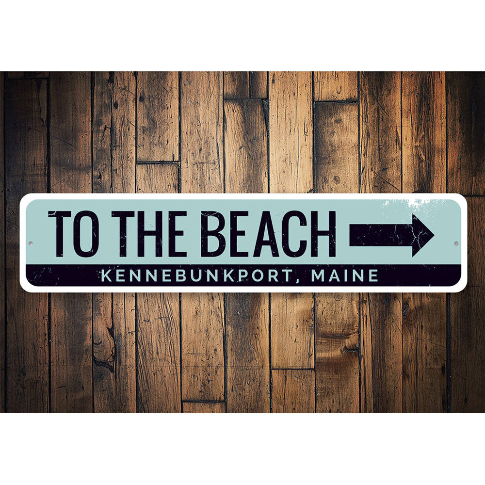 To the Beach Sign Aluminum Sign