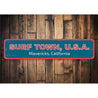 Surf Town USA Sign Aluminum Sign