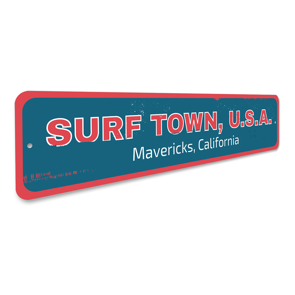 Surf Town USA Sign Aluminum Sign