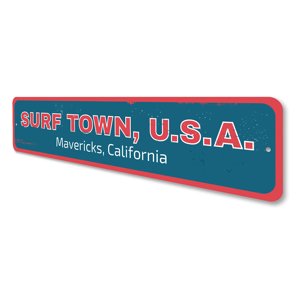 Surf Town USA Sign Aluminum Sign