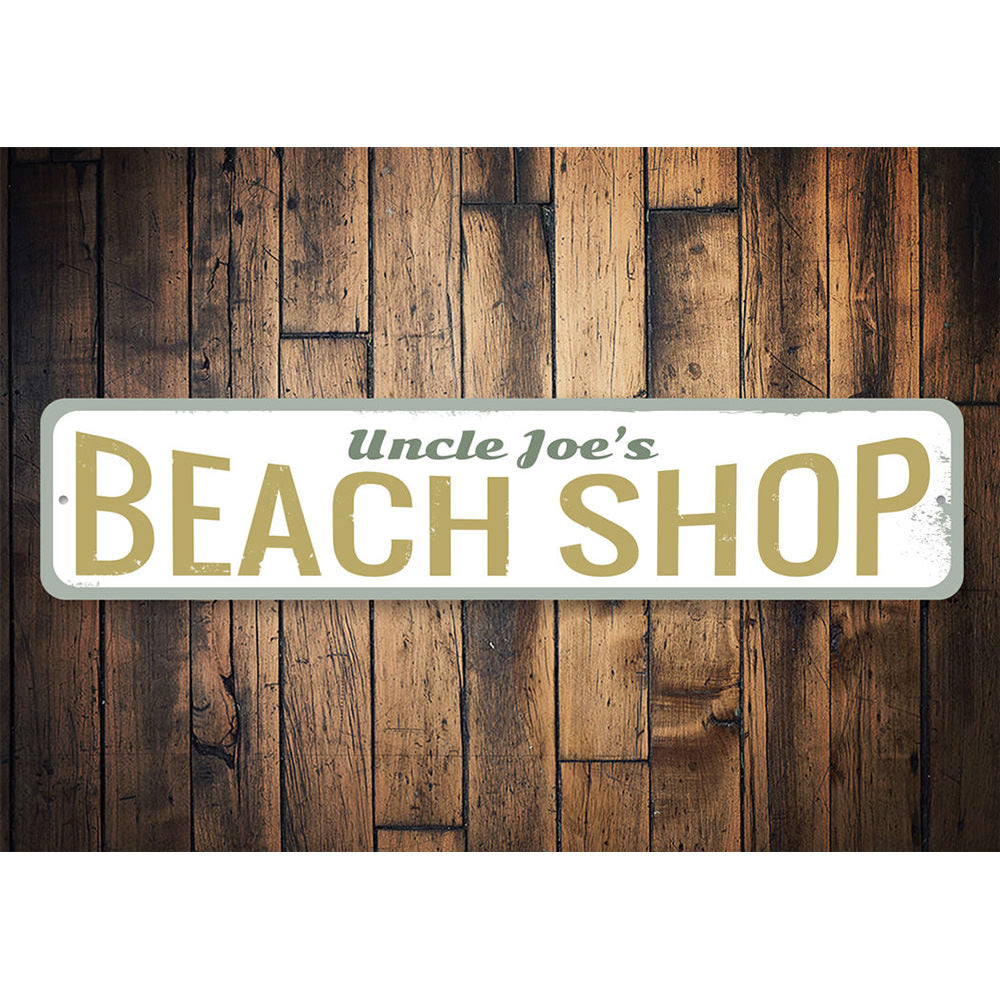 Beach Shop Sign Aluminum Sign