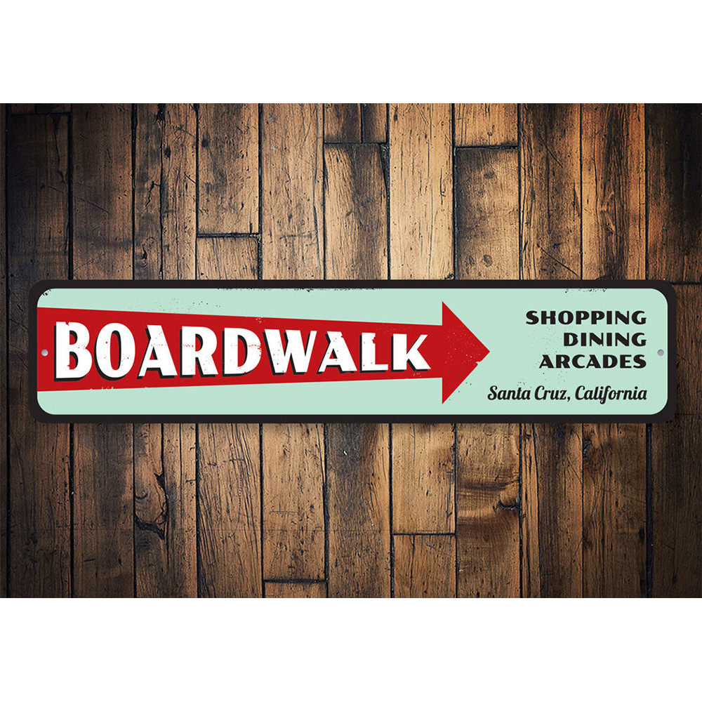 Boardwalk Directional Sign Aluminum Sign