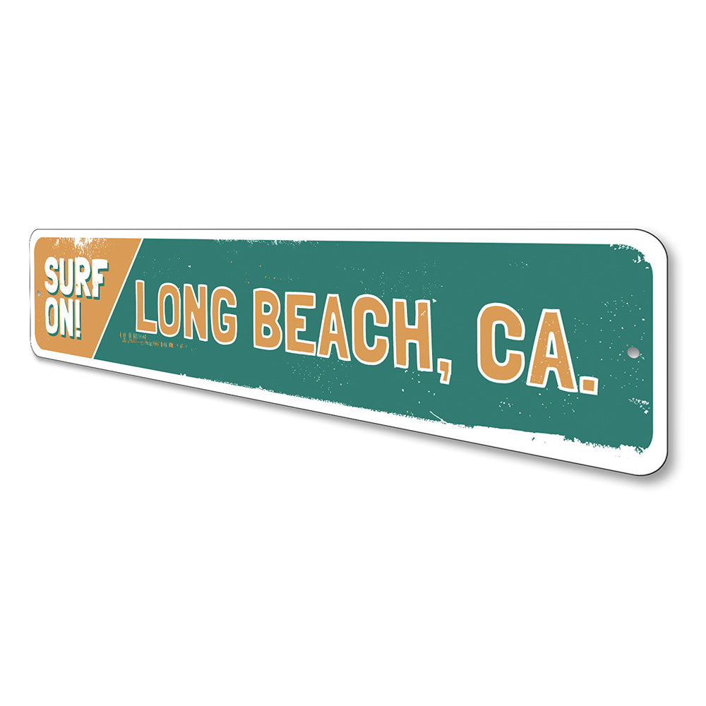 Surf On Sign Aluminum Sign