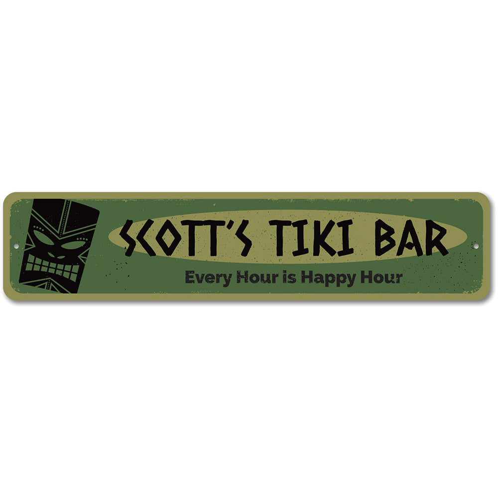 Every Hour is Happy Hour Tiki Sign Aluminum Sign