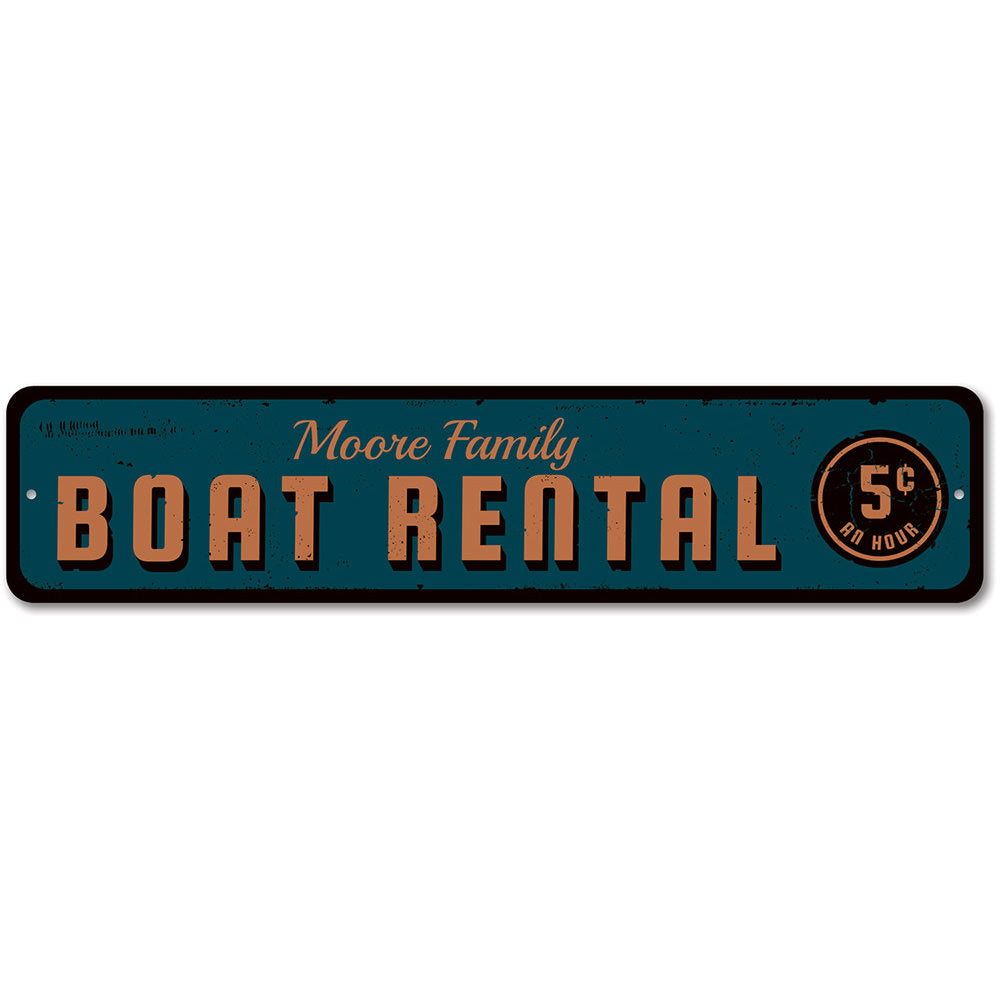 Aluminum Beach Signs 5 cent Boat Rental Sign Novelty Metal Signage for ...