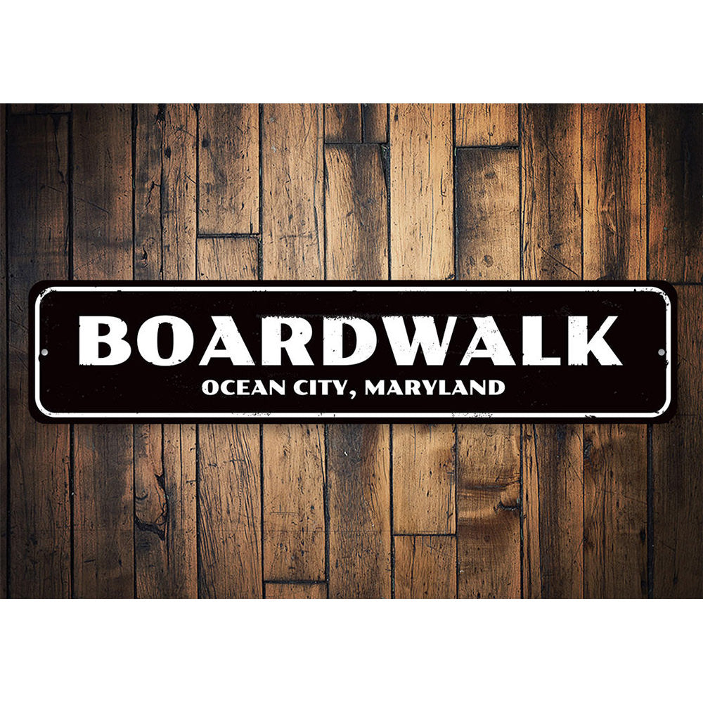 City Name Boardwalk Sign Aluminum Sign