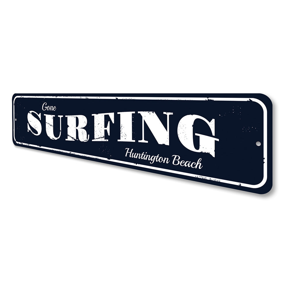 Gone Surfing Beach Sign Aluminum Sign
