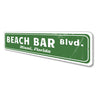 Beach Bar Street Sign Aluminum Sign