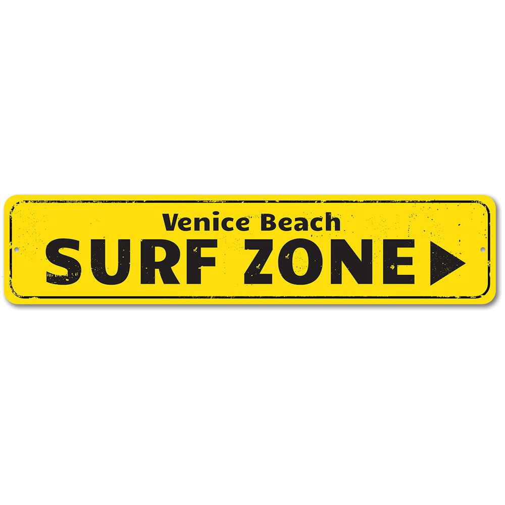 Surf Zone Sign Aluminum Sign