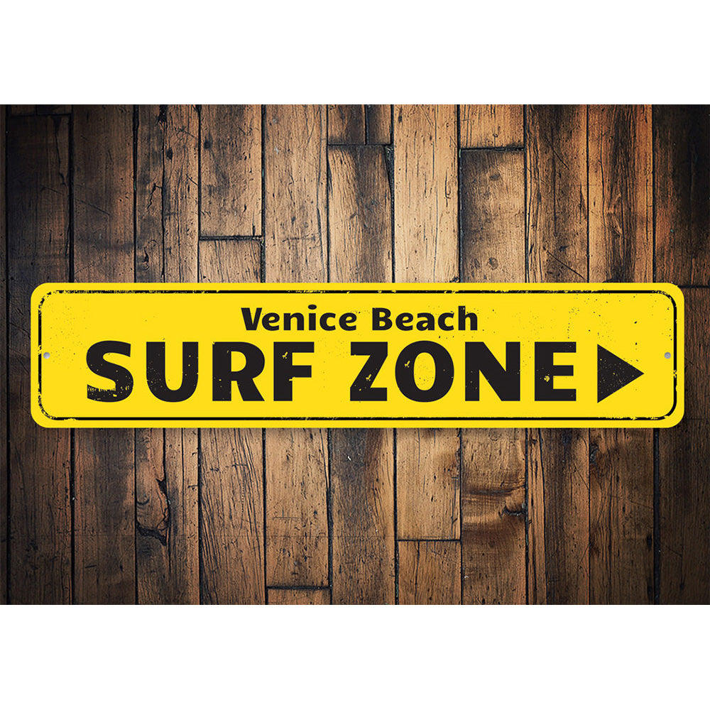 Surf Zone Sign Aluminum Sign