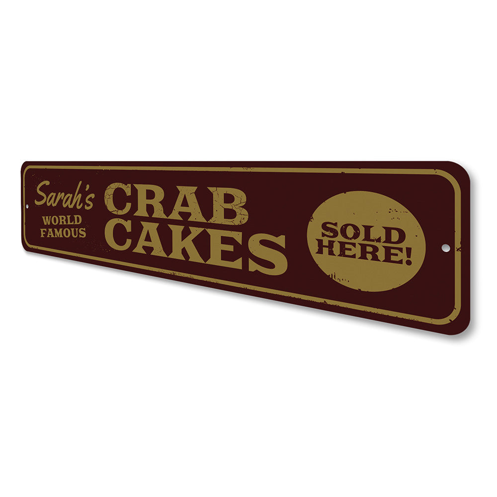 Crab Cakes Sign Aluminum Sign