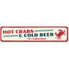 Hot Crabs & Cold Beer Sign Aluminum Sign