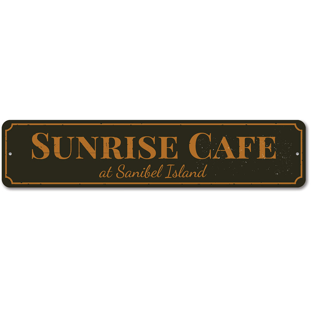 Sunrise Cafe Sign Aluminum Sign