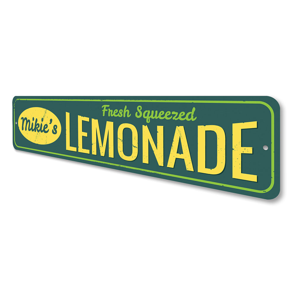 Fresh Squeezed Lemonade Sign Aluminum Sign