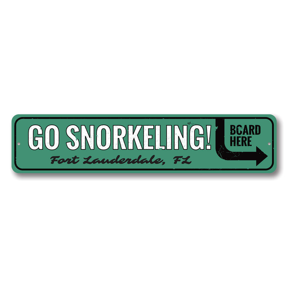 Go Snorkeling Sign Aluminum Sign