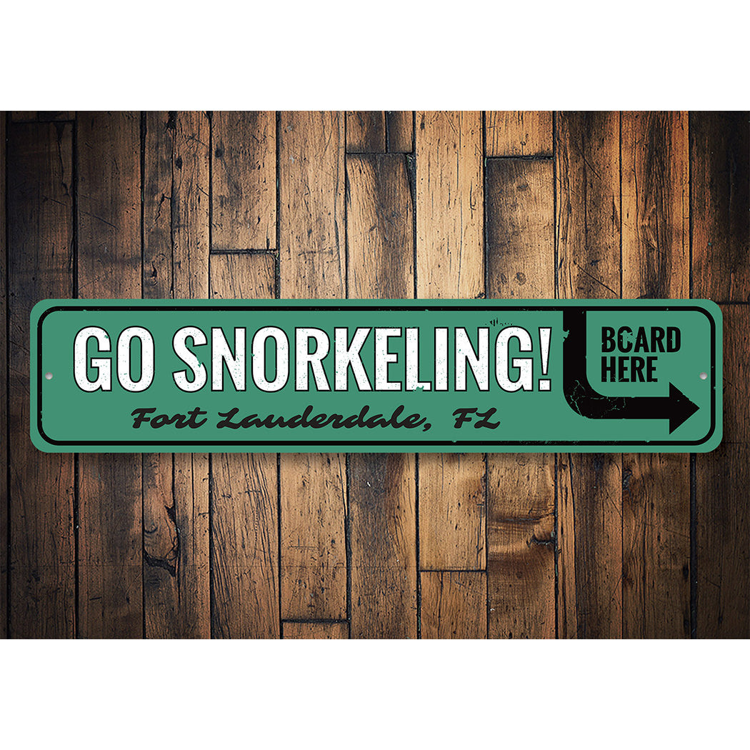 Go Snorkeling Sign Aluminum Sign