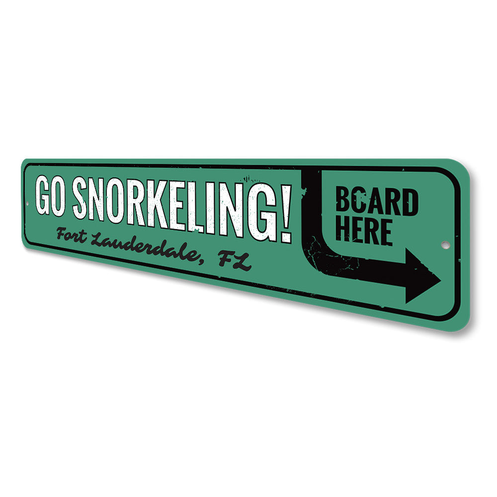 Go Snorkeling Sign Aluminum Sign