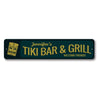 Welcome Tiki Bar and Grill Sign Aluminum Sign